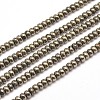 Rondelle Natural Pyrite Beads Strands G-I126-12-4x3mm-1