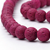 Synthetic Lava Rock Beads Strands G-S247-8mm-M-1-4