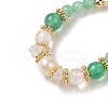 Natural Green Agate Adjustable Rings RJEW-C090-01G-3