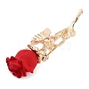 Valentine's Day Rose Flower Zinc Alloy Enamel Brooches JEWB-I031-05A-2