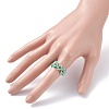 4Pcs 4 Colors Glass Seed Beads Braided Finger Rings Set for Women RJEW-JR00419-4