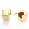 Brass Rhombus Thick Hoop Earrings for Women EJEW-F303-05G-3