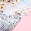 Brass Micro Pave Clear Cubic Zirconia Pendant Necklaces & Paperclip Chain Necklaces Set NJEW-JN03354-01-2