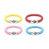 4Pcs 4 Colors Polymer Clay Heishi Surfer Stretch Bracelets Set BJEW-JB08758-1