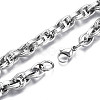 201 Stainless Steel Rope Chain Bracelet for Men Women BJEW-S057-78-3