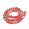 Natural Weathered Agate Beads Strands G-S259-05-8mm-3