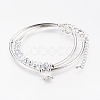 Electroplate Glass Beads 2 Wrap Bracelets BJEW-JB03472-01-1