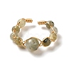 Adjustable Natural Labradorite with Brass Rings G-B075-01G-08-2