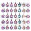14Pcs 7 Style Chakra Theme Ion Plating(IP) 201 Stainless Steel Charms STAS-LS0001-70MC-2