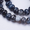 Natural Striped Agate/Banded Agate Beads Strands G-I198D-B-01-3