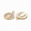 Brass Micro Pave Clear Cubic Zirconia Pendants KK-S356-682-2