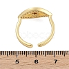 Rack Plating Brass Micro Pave Clear Cubic Zirconia Cuff Finger Rings for Women RJEW-M028-72G-5