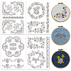 4 Sheets 11.6x8.2 Inch Stick and Stitch Embroidery Patterns DIY-WH0455-161-1