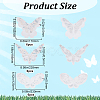 Gorgecraft 18Pcs 3 Style Butterfly Gauze Embroidery Ornaments Accessories PATC-GF0001-09-2