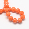 Natural Dyed Yellow Jade Gemstone Bead Strands X-G-R271-8mm-Y31-1