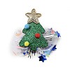 Christmas Theme Glitter Felt Fabric Alligator Hair Clip PHAR-U002-01F-1