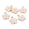 Light Gold Plated Alloy Enamel Pendants X-ENAM-R136-17F-1