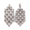 Hollow Hexagon Brass Stud Earrings for Women EJEW-G391-12P-2