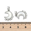 Natural White Shell Moon Pendants KK-U043-23P-02-3