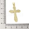 Rack Plating Brass Micro Pave Cubic Zirconia Pendants KK-C052-10A-G-3