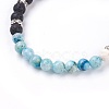 Natural Hemimorphite Stretch Bracelets BJEW-JB03739-02-2