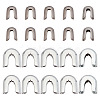 BENECREAT 120Pcs 2 Style 304 Stainless Steel & Carbon Steel Spiral Bone Tips FIND-BC0003-88-1