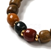 Wood Bead Bracelets BJEW-B080-27A-2