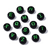 Opaque Black Acrylic Beads MACR-Q242-009C-2