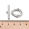 Non-Tarnish 304 Stainless Steel Toggle Clasps STAS-A092-04A-P-3