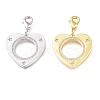 Brass Micro Pave Clear Cubic Zirconia Pendants ZIRC-A017-16-RS-1