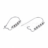 304 Stainless Steel Hoop Earrings Findings Kidney Ear Wires STAS-N092-138C-01-3