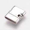 304 Stainless Steel Fold Over Clasps STAS-L189-34P-2