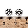 925 Thailand Sterling Silver Double Daisy Spacer Beads STER-NH0001-10AS-3