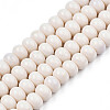 Opaque Solid Color Glass Beads Strands X-GLAA-R217-01-A11-1