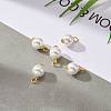 Eco-Friendly Dyed Glass Pearl Pendants PALLOY-JF00740-03-4