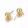 304 Stainless Steel Ball Stud Earring Findings STAS-E436-17A-G-2