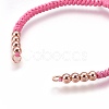 Nylon Cord Braided Bead Bracelets Making BJEW-F360-FRG01-2