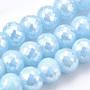 Electroplate Glass Beads Strands EGLA-S174-13B-1