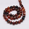 Natural Striped Agate/Banded Agate Beads Strands G-G581-8mm-19-2