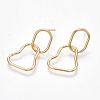 Brass Dangle Stud Earrings KK-S350-047G-1