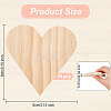 Heart Shape Unfinished Wooden Boards DIY-WH0308-289-2