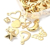 60Pcs 12 Style 304 & 201 Stainless Steel Charms STAS-FS0001-40-4