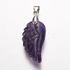 Natural Amethyst Pendants G-E339-02E-6