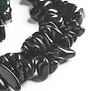 Synthetic Green Goldstone Chips Beads Strands G-D0002-A08-3