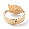 Leaf Alloy Cuff Bangles BJEW-C058-06G-3