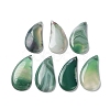 Dyed & Heated Natural Green Agate Pendants G-G065-03I-1