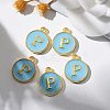 Golden Plated Alloy Enamel Charms X-ENAM-S118-04P-5