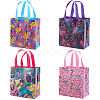 Gorgecraft 8Pcs 4 Styles Non-Woven Fabric Reusable Folding Gift Bags with Handle ABAG-GF0001-19B-1
