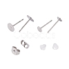 200Pcs 304 Stainless Steel Stud Earring Settings STAS-YW0001-18-6