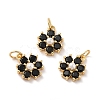Rack Plating Brass Micro Pave Cubic Zirconia Charms KK-A160-22D-G-2